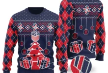 USA Soccer Christmas Sweater
