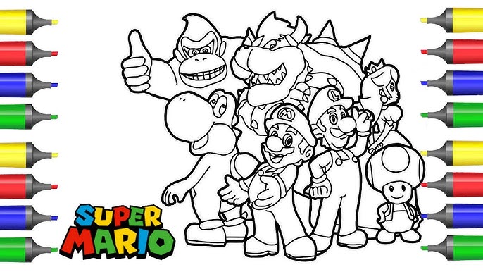 Free Printable:Xpyptdoqeoy= Mario Coloring Pages